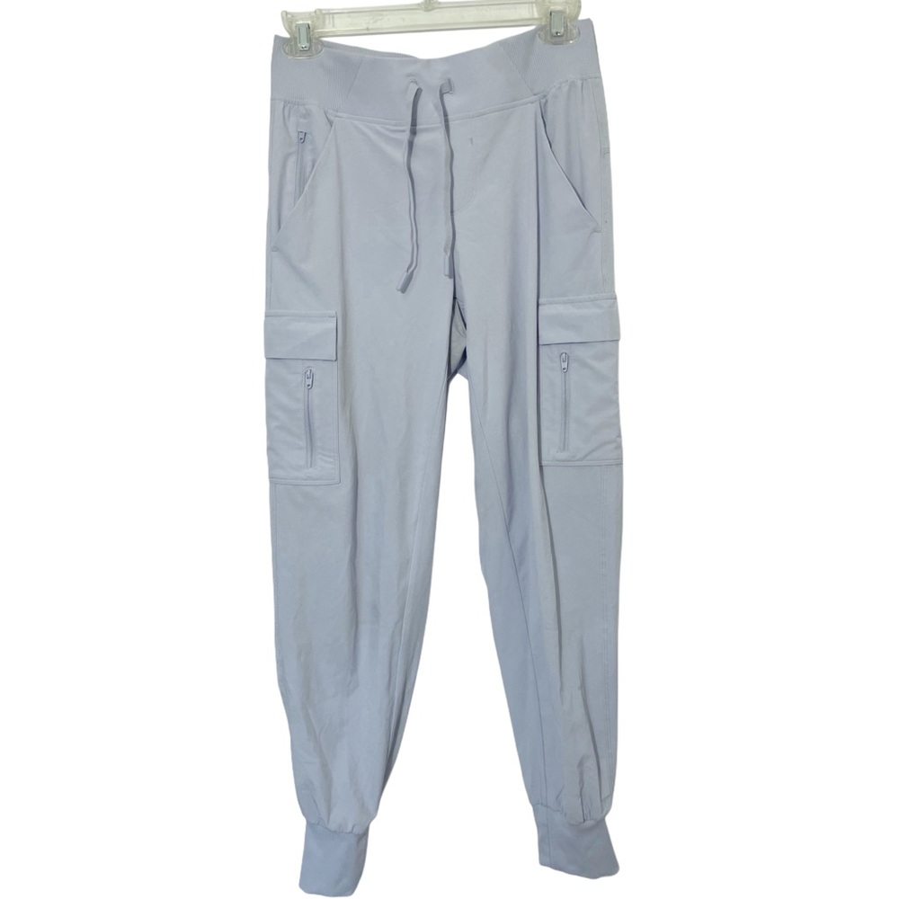 Light blue joggers with side pockets